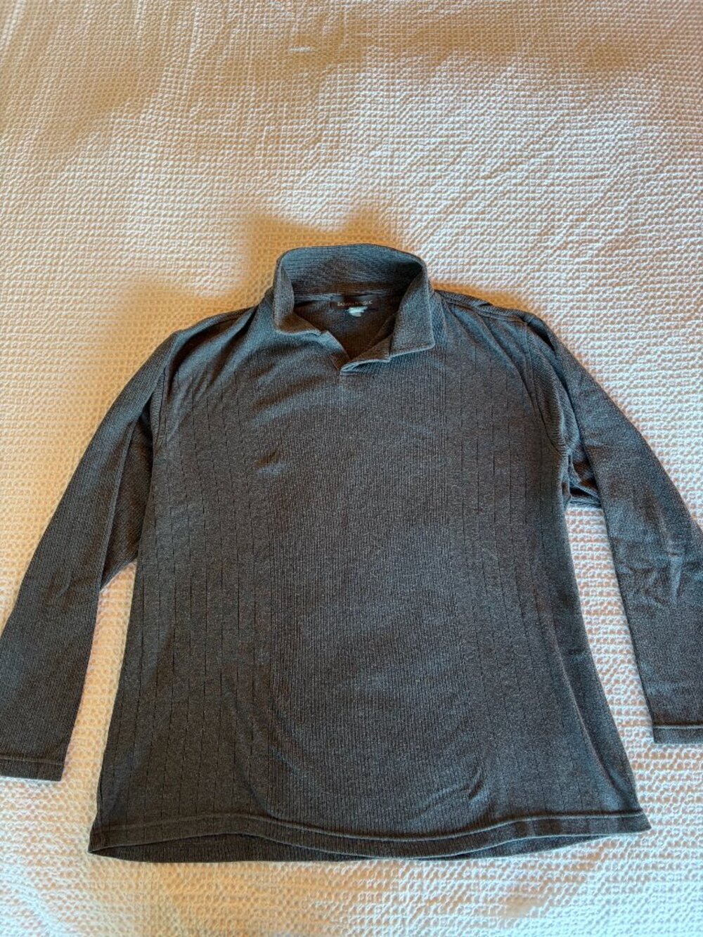 Banana Republic Men’s Collared Pullover Collared Sweater XL Charcoal Gray